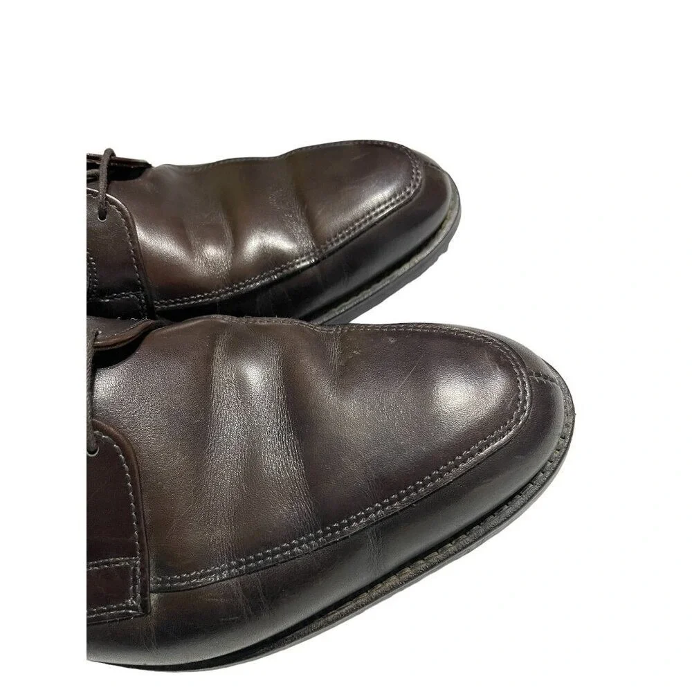 Allen‎ Edmonds Montgomery Mens 10 D Dark Brown Leather Split Toe Derby Shoes USA